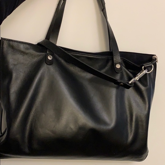 Reversible black leather Rudsak bag - Picture 4 of 10